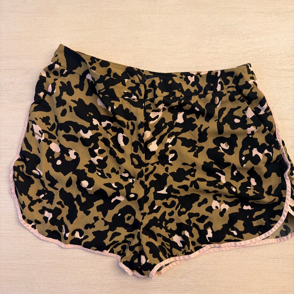 Topshop Cheetah Print Shorts